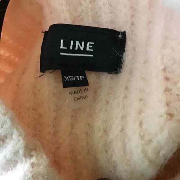 Line Womens XS Peach Mock Neck Knit Sweater Long Sleeve Pullover NWOT - Picture 3 of 7